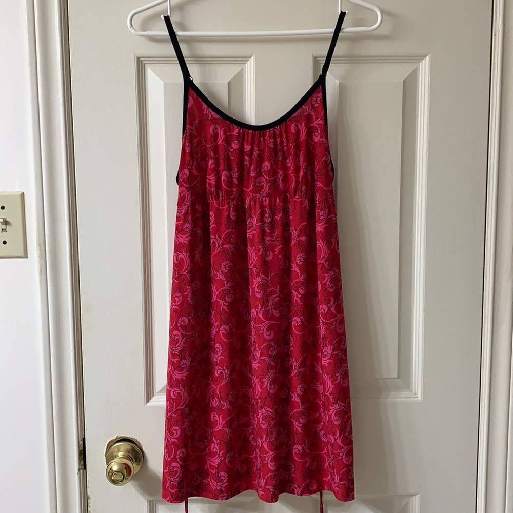 🌷3 for$25🌷Ambrielle, US S, Fuchsia & Black Camisole Drawstring Summer Dress